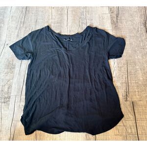 Abercrombie & Fitch Women’s Black V-Neck T-Shirt Size S Soft Casual Tee